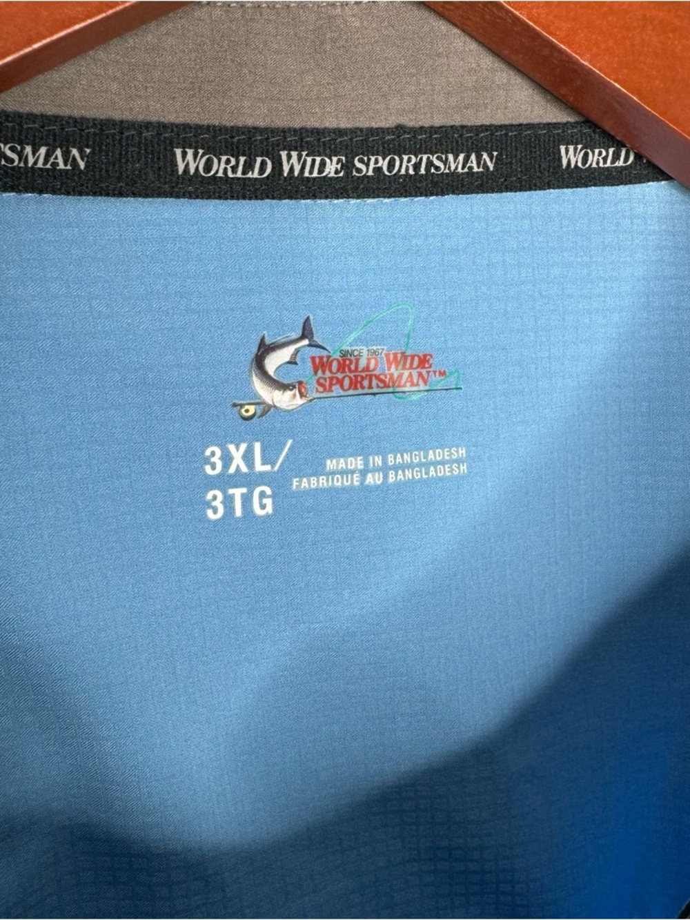 NWT World Wide Sportsman Performance Fishing Shirt Vented UPF Outdoor Button Up - Picture 3 of 7